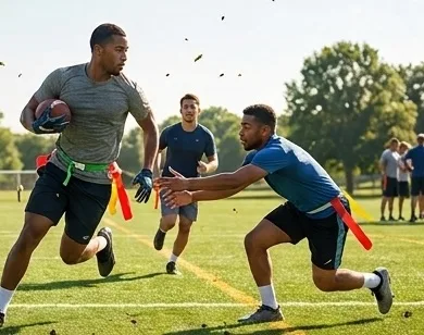 Pickup flag football game